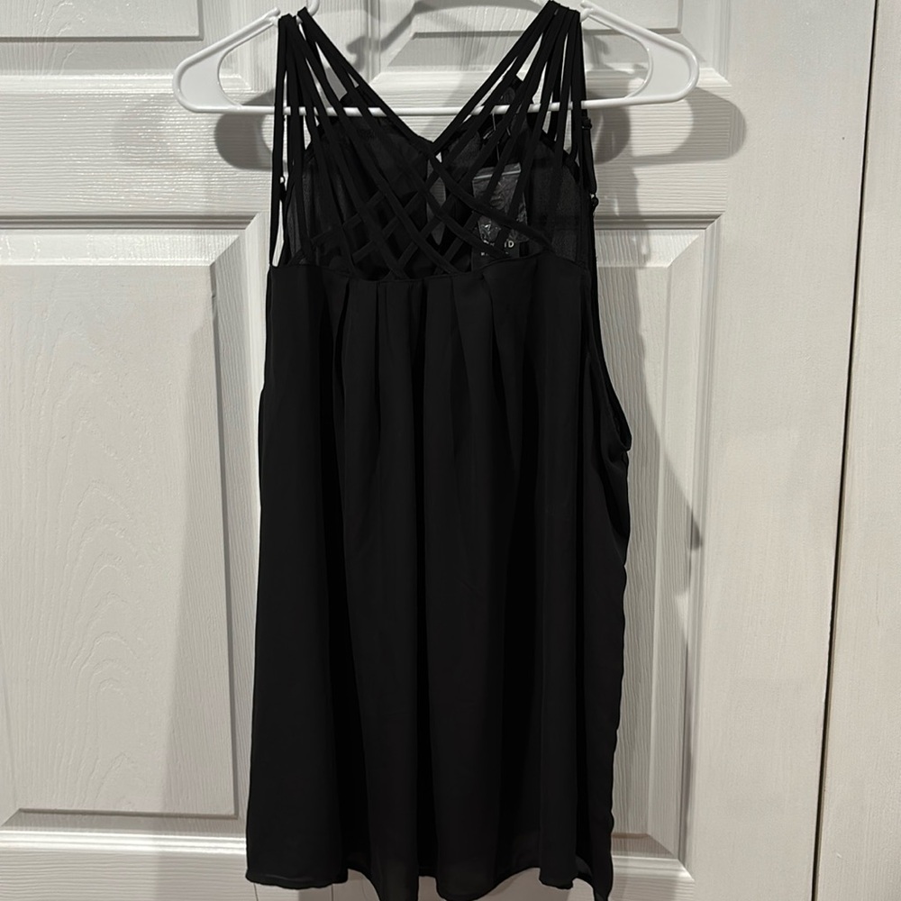 Torrid Black Strappy Swing Tank — Size 2 (New with Tags)